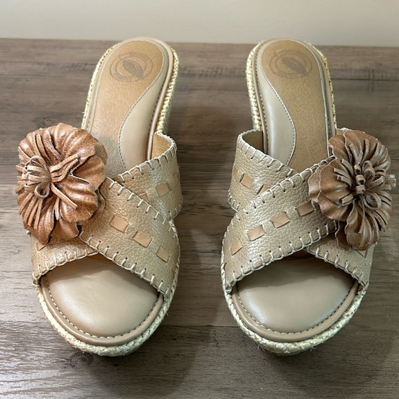 NURTURE WEDGE SANDALS SLIDES WOMENS SHOES SIZE 7.5 MYRTLE G8 - Picture 2 of 9